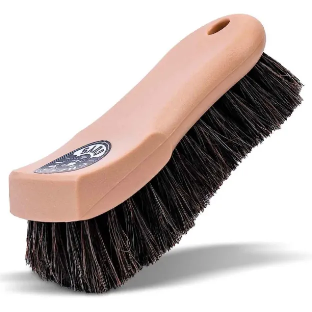 Brosse pour le cuir en crin de cheval