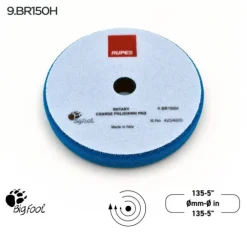 Coarse foam polishing pads for rotary polishers