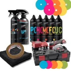 kit polissage FLEX Deluxe Mini polisseuse sans fil PXE 80 10.8-EC/2.5 Set