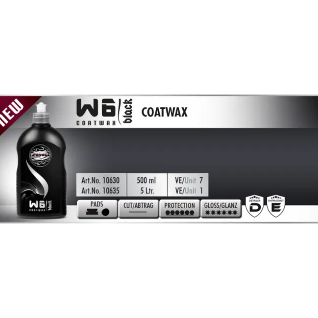 W6 Black Coatwax 500ml